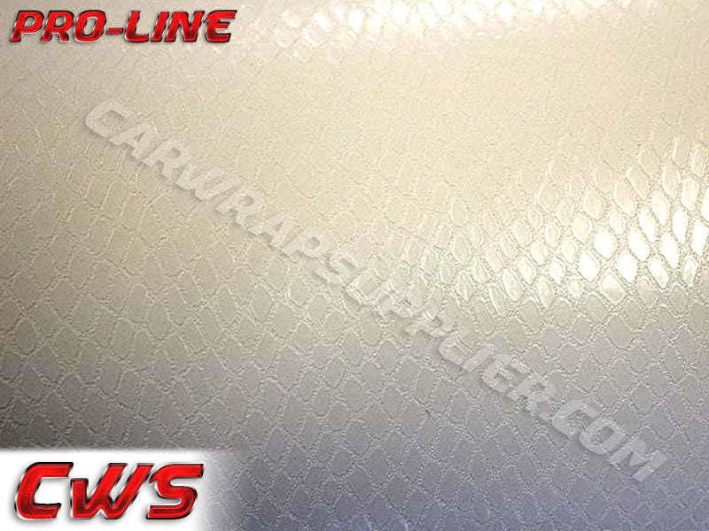 White Snake Skin Vehicle Vinyl Film