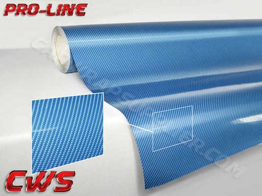 Blue Tech Art Carbon Fiber Car Wrap Vinyl Film