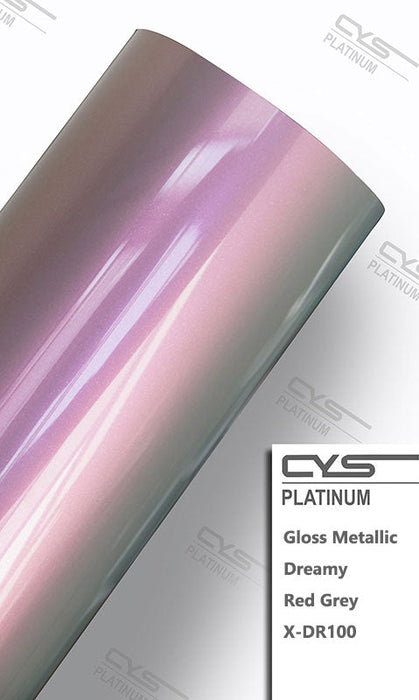 Gloss Metallic Dreamy Red Grey X-DR100 car wrap vinyl