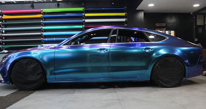 Gloss Diamond Metallic Magic Blue X-D060 car wrap vinyl