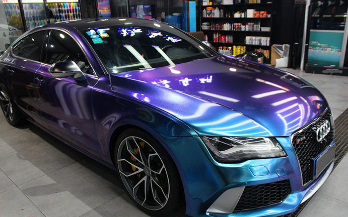 Gloss Diamond Metallic Magic Blue X-D060 car wrap vinyl