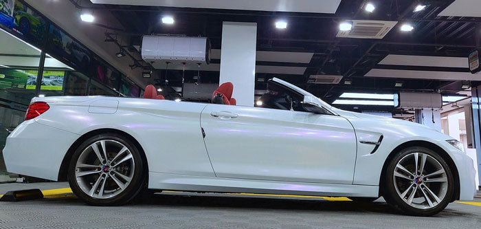 Gloss Diamond Metallic Pink White X-D080 car wrap vinyl