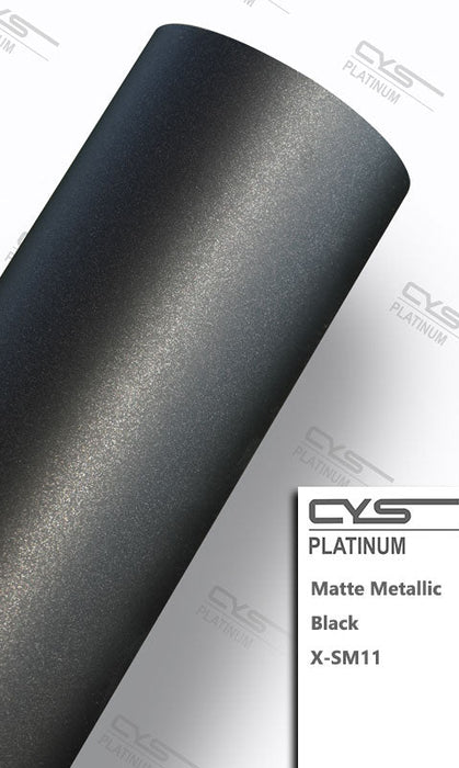 Platinum Matte Metallic Black X-SM11 car wrap