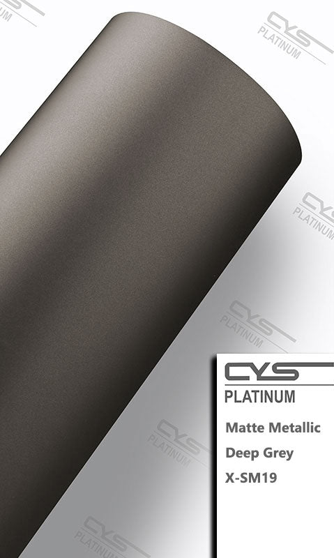 Platinum Matte Metallic Deep Grey X-SM19 car wrap