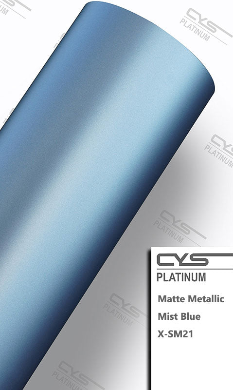 Platinum Matte Metallic Mist Blue X-SM21 car wrap