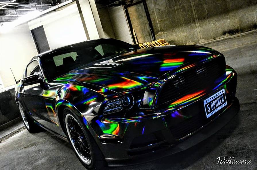 Black Holographic Chrome Vinyl Wrap from CWS