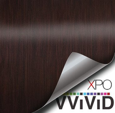 mahogany architectural wood grain vinyl wrap