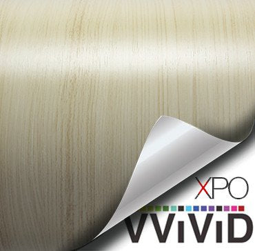 white maple architectural wood grain vinyl wrap