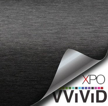 Brushed Aluminum Black Vvivid Vehicle Vinyl Film