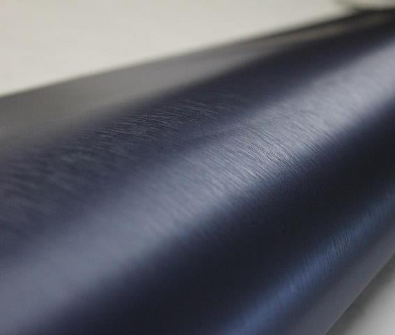 Brushed Aluminum Navy Blue Vvivid Vehicle Vinyl Film