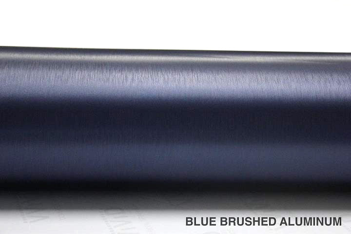 Brushed Aluminum Navy Blue Vvivid Vehicle Vinyl Film