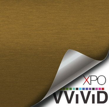 Brushed Aluminum Gold Vvivid Vehicle Vinyl Film