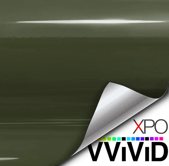 Gloss Military Green Car Wrap Vinyl by Vvivid on carwrapsupplier.ca