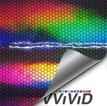 HoloHex Chrome Black Car Wrap Vinyl Film