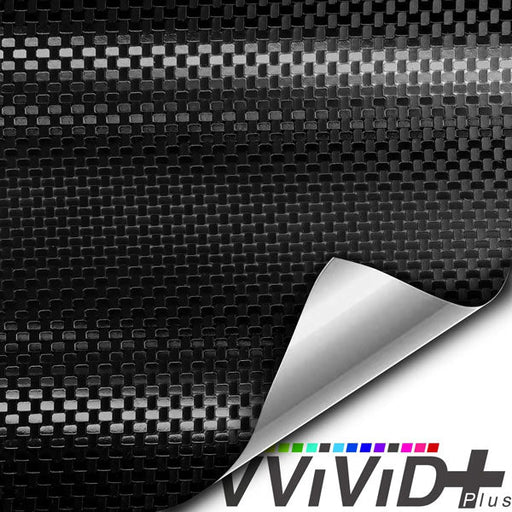 Premium Plus Carbon Fiber Black square car wrap vinyl film