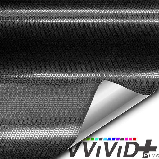 Vvivid+ Honeycomb Black Micro car wrap vinyl