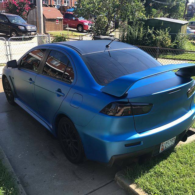 Premium Plus Matte Metallic Blue Ghost car wrap vinyl film