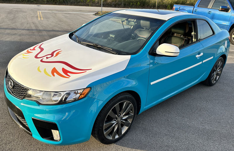 Ultra-Gloss Tiffany / Miami Blue car wrap