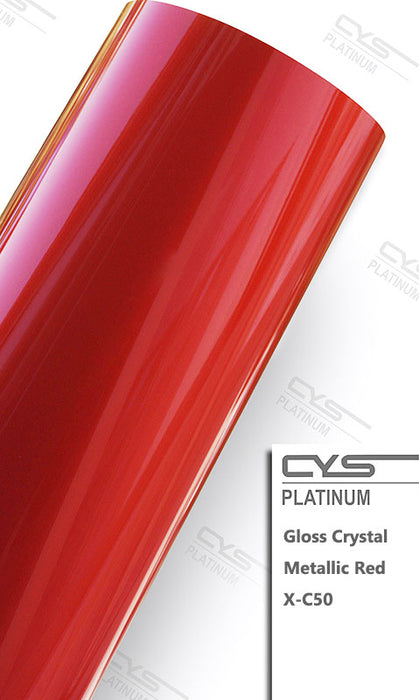 Gloss Crystal Metallic Red X-C50 Car Wrap Vinyl