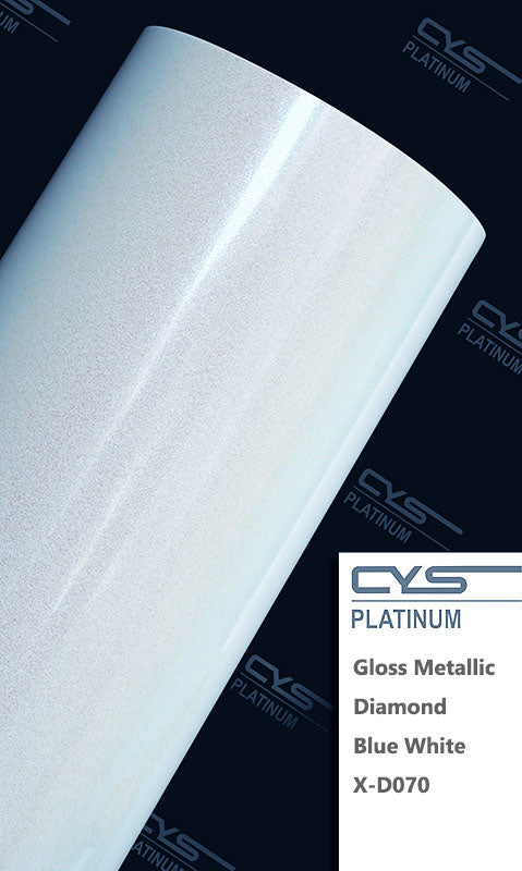 Gloss Diamond Metallic Blue White X-D070 car wrap vinyl