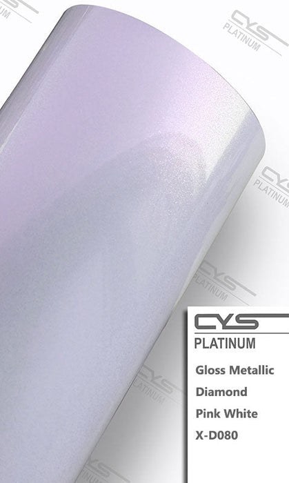 Gloss Diamond Metallic Pink White X-D080 car wrap vinyl