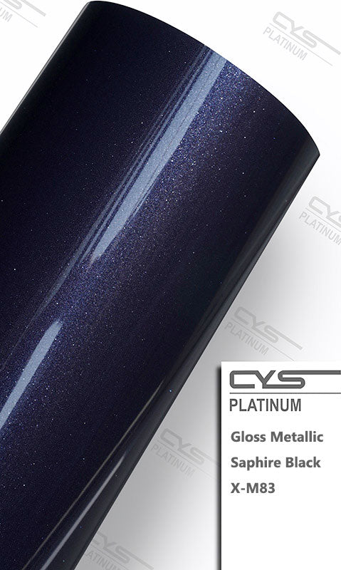 Gloss Metallic Saphire Black X-M83 car wrap vinyl