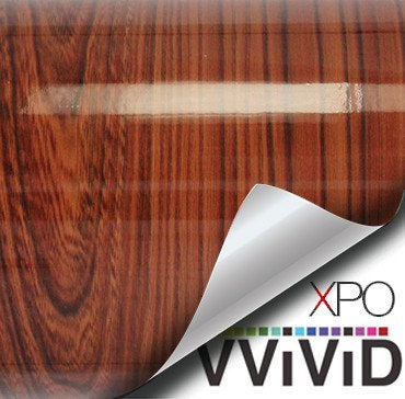 gloss red cedar architectural wood grain vinyl wrap