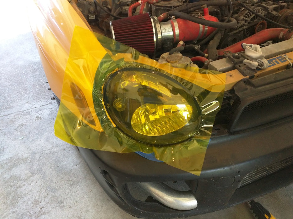 Yellow Headlight Taillight Tint, dry application Vvivid from carwrapsupplier