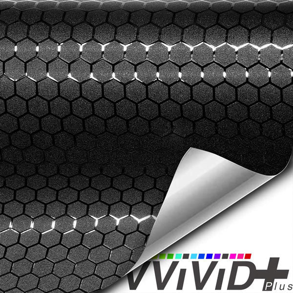 Vvivid+ Honeycomb Black Medium car wrap vinyl