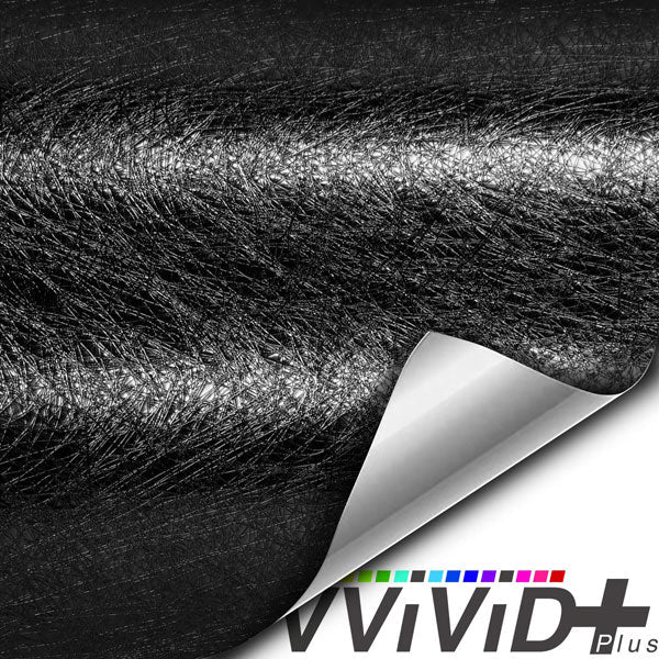 Vvivid+ beast black fur leather car wrap vinyl