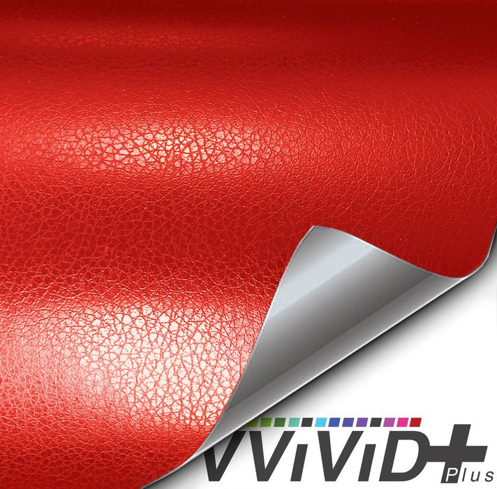 Red Leather Vehicle Vinyl Film