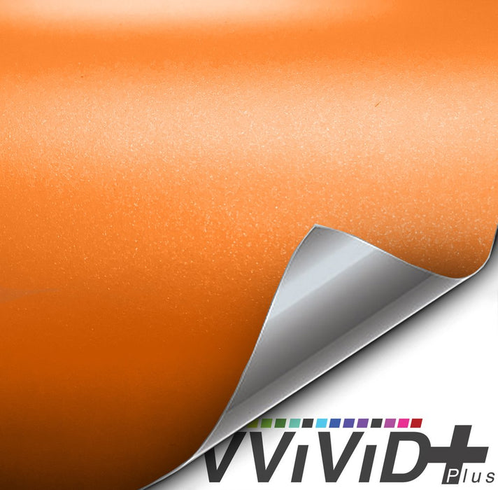 Premium Plus Matte Metallic Orange Ghost car wrap vinyl film