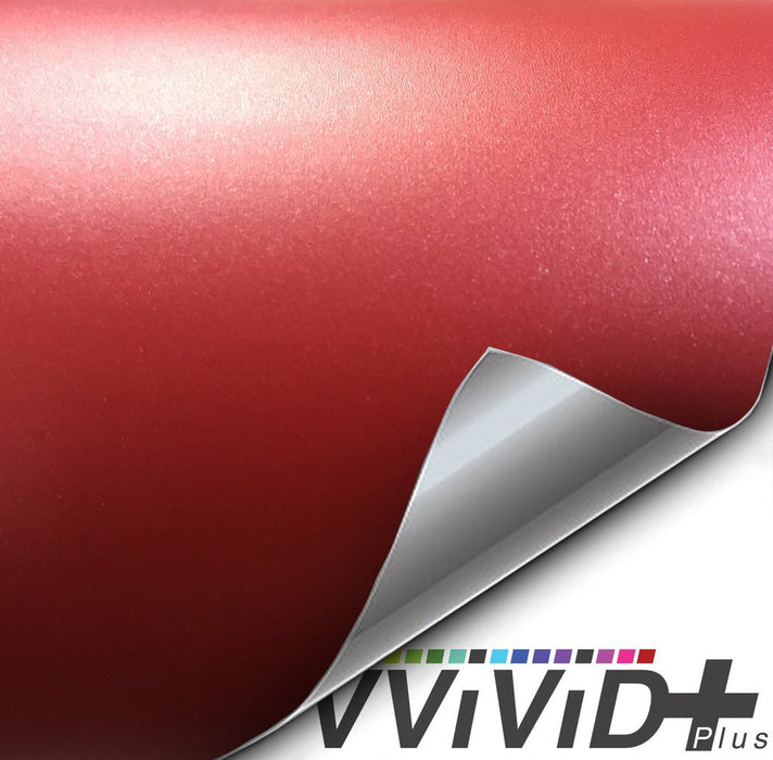 Premium Plus Matte Metallic Lava Red Ghost car wrap vinyl film